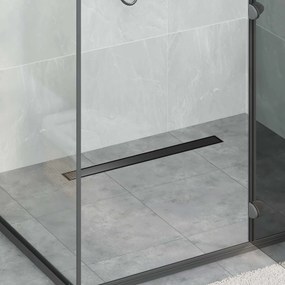 vidaXL Σιφόνι ντους 2-σε-1 με 360° σιφόνι Μαύρο 70 cm