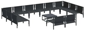 vidaXL Σετ Καναπέ Κήπου 13 pcs Ανθρακί Ατσάλι