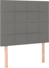 vidaXL Κρεβάτι Boxspring με Στρώμα Σκούρο Γκρι 80x200 εκ. Υφασμάτινο