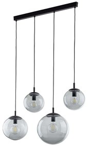 Φωτιστικό Οροφής - Ράγα Esme 5381 87x30x175cm 4xE27 15W Black-Fume TK Lighting