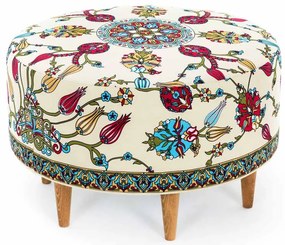 Σκαμπώ Rimini Megapap υφασμάτινο πολύχρωμο 65x65x40εκ.