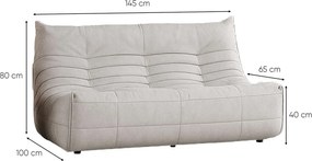 2-Seat Sofa Bocek - White White