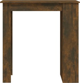 vidaXL Τραπέζι Μπαρ με Ράφια Καπνιστή Δρυς 102x50x103,5εκ. Επεξ. Ξύλο