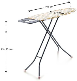 Σιδερώστρα ρούχων Eko Class Perilla μεταλλική ανθρακί 105x33x93εκ.