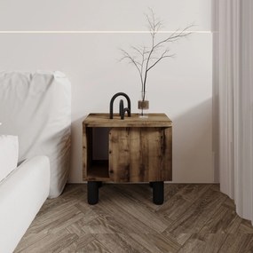 Κομοδίνο Αντίκα Καρυδί OFOR 50x30x48.6