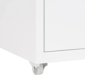 vidaXL Αρχειοθήκη Φορητή Λευκή 28 x 41 x 69 εκ. Μεταλλική
