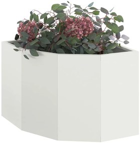 vidaXL Γωνιακό Ροδόδεντρο Λευκό 45 x 45 x 35 cm Ατσάλι