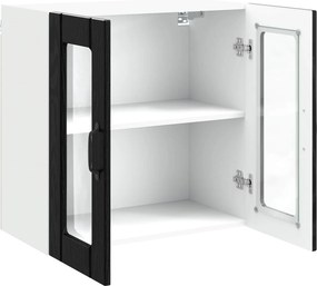 vidaXL Ραφιέρα τοίχου LUCCA Μαύρη Δρυς 60 x 31 x 60 εκ.