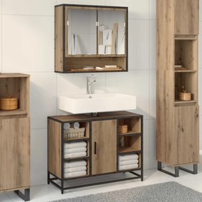 vidaXL Ντουλάπι Μπάνιου Artisan Oak 80 x 33 x 60 εκ Επεξεργασμένο Ξύλο