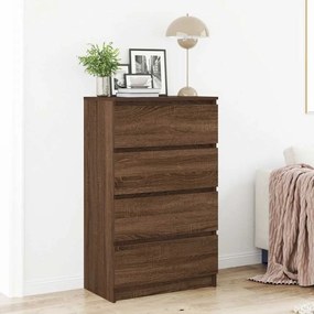 vidaXL Συρταριέρα Καφέ Δρυς 60 x 35 x 98,5 εκ. από Επεξεργασμένο Ξύλο