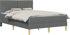 vidaXL Σκελετός Κρεβατιού Σκούρο Γκρι 140 x 200 cm Πολυεστέρας