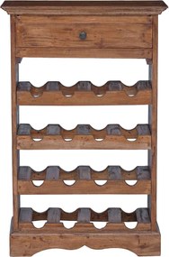 vidaXL Ράφι Κρασιού Στερεό ξύλο Μαόνι