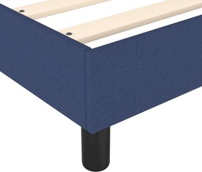 vidaXL Κρεβάτι Boxspring με Στρώμα Μπλε 180x200 εκ. Υφασμάτινο