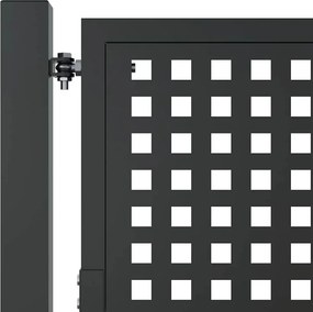 vidaXL Πόρτα Κήπου Ανθρακί 100x150 εκ. Ατσάλι