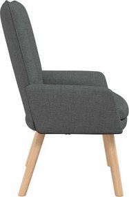 vidaXL Πολυθρόνα Σκούρο Γκρι 63 x 67 x 94 εκ. Ύφασμα και κόντρα πλακέ