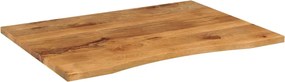 vidaXL Επιφάνεια Γραφείου Καμπύλη 110x80x2,5 εκ Μασίφ Ακατ. Μάνγκο