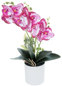 Τεχνητό Φυτό Σε Κασπώ Orchid 21079 Φ23x45cm Pink-Fuchsia GloboStar Πολυαιθυλένιο