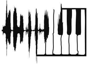 Διακοσμητικό Τοίχου My Music 279ENZ1825 70x53cm Black Wallity Μέταλλο