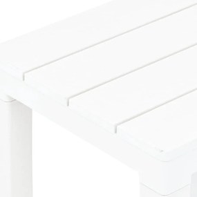 vidaXL Πάγκοι Κήπου 2 τεμ. Λευκοί Πλαστικοί