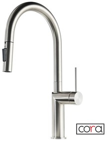 Μπαταρία Κουζίνας Συρόμενο Ντους Shower-Spray Cora Griffon Inox 316L 63630-111