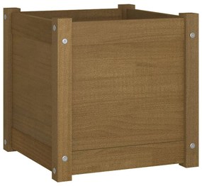 vidaXL Ζαρντινιέρες 2 τεμ. Μελί 40 x 40 x 40 εκ. από Μασίφ Ξύλο Πεύκου