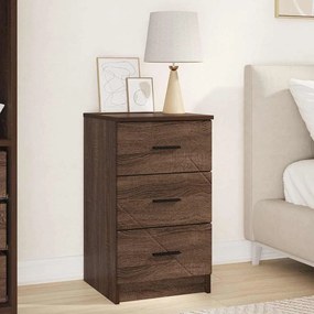 vidaXL Κομοδίνο Καφέ δρυς 38 x 38 x 66 εκ Επεξεργασμένο ξύλο