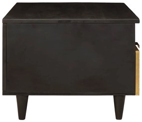 vidaXL Τραπεζάκι σαλονιού with Drawer Μαύρο και Χρυσό 80 x 54 x 40 εκ