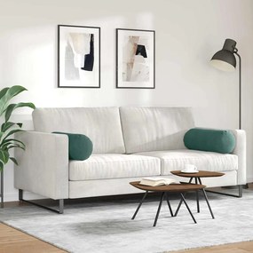 vidaXL Μαξιλάρια Στήριγμα 2 pcs Σκούρο Πράσινο Ø 25 x 70 cm