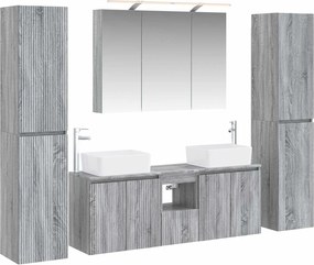 vidaXL Σετ Επίπλων Μπάνιου 6 pcs Γκρι Sonoma