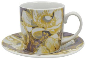 Φλυτζάνια Καφέ Λουλούδια (Σετ 6Τμχ) 821464 110ml Multi Ankor Porcelain