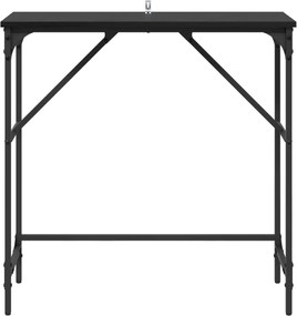vidaXL Τραπέζι κονσόλας Μαύρη Οξυά 75 x 32 x 75 εκ. Επεξεργασμένο ξύλο