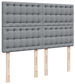 ΚΡΕΒΑΤΙ BOXSPRING ΜΕ ΣΤΡΩΜΑ ΑΝΟΙΧΤΟ ΓΚΡΙ 140X190 ΕΚ. ΥΦΑΣΜΑΤΙΝΟ 3292797