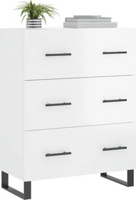 vidaXL Ντουλάπι Γυαλιστερό Λευκό 69,5x34x90 εκ. Επεξεργασμένο Ξύλο