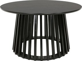 Τραπέζι σαλονιού Domonic pakoworld mdf σε μαύρη απόχρωση Φ80x45εκ