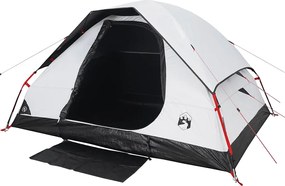 vidaXL Σκηνή Κάμπινγκ 4 Ατόμων Διάβροχη Λευκή Ύφασμα Συσκότισης