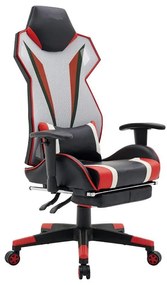 Gaming Chair D-01 Fylliana Black - Red PU Leather 53*47*127 cm