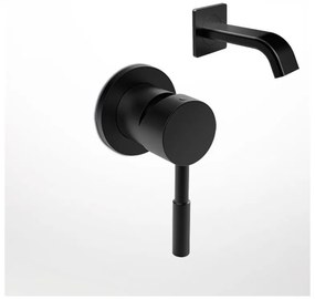 La Torre New Tech Black Matt 12151N-400 Μίκτης Εντοιχισμού 3 Εξόδων με Εκτροπέα+Στόμιο 14,2cm Φ31mm