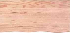 vidaXL Επιφ Τραπεζιού Αν Καφέ 100x50x(2-4)εκ. Επεξ. Μασίφ Ξύλο Δρυός