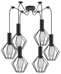 Φωτιστικό Οροφής Πολύφωτο Homelighting 77-8527 Black