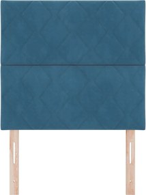 vidaXL LED κεφαλάρι Σκούρο Μπλε 100 cm Τεχνητό Δέρμα