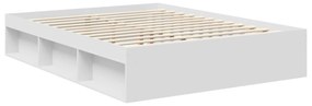 vidaXL Σκελετός Κρεβατιού Λευκό 150 x 200 cm Στερεά ξυλεία πεύκου
