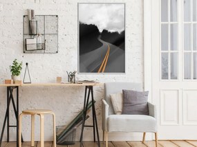 Αφίσα - Road Into the Unknown - 40x60 - Μαύρο - Με πασπαρτού