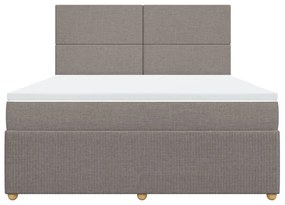 ΚΡΕΒΑΤΙ BOXSPRING ΜΕ ΣΤΡΩΜΑ TAUPE 180X200 ΕΚ. ΥΦΑΣΜΑΤΙΝΟ 3294432