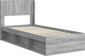 vidaXL Καλάθι με αποθήκη και κεφαλάρι 3 pcs Επεξεργασμένο Ξύλο