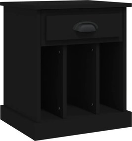 vidaXL Κομοδίνα 2 τεμ. Μαύρα 43 x 36 x 50 εκ.