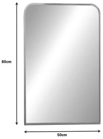 Καθρέπτης Classy Inart μαύρο αλουμίνιο 50x2.5x80εκ 50x2.5x80 εκ.
