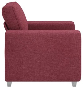 vidaXL Καναπές 59cm Κόκκινο ύφασμα