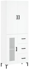 vidaXL Ντουλάπι Λευκό 69,5x34x180 εκ. από Επεξεργασμένο Ξύλο