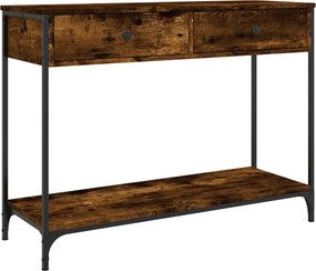 vidaXL Τραπέζι Κονσόλα Καπνιστή Δρυς 100x34,5x75 εκ. Επεξεργ. Ξύλο