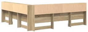 vidaXL Κεφαλάρι Αποθήκης με ράφι Sonoma Δρυς 200 cm Επεξεργασμένο ξύλο
